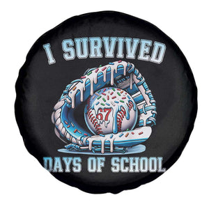 I Survived 67 Days Of School Baseball Glove Ice Cream Spare Tire Cover Funny Christmas Six Seven Meme TS14 Print Your Wear