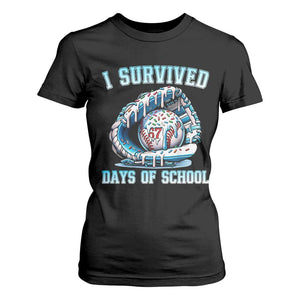 I Survived 67 Days Of School Baseball Glove Ice Cream T Shirt For Women Funny Christmas Six Seven Meme TS14 Black Print Your Wear