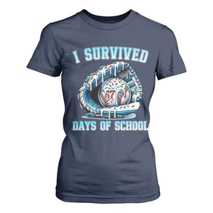 I Survived 67 Days Of School Baseball Glove Ice Cream T Shirt For Women Funny Christmas Six Seven Meme TS14 Navy Print Your Wear