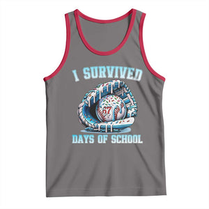 I Survived 67 Days Of School Baseball Glove Ice Cream Tank Top Funny Christmas Six Seven Meme TS14 Deep Heather Red Print Your Wear
