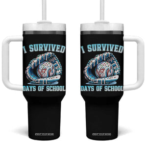 I Survived 67 Days Of School Baseball Glove Ice Cream Tumbler With Handle Funny Christmas Six Seven Meme - Print Your Wear
