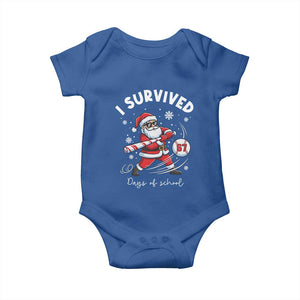 I Survived 67 Days Of School Baseball Santa Baby Onesie Funny Christmas Six Seven Meme TS14 Royal Blue Print Your Wear