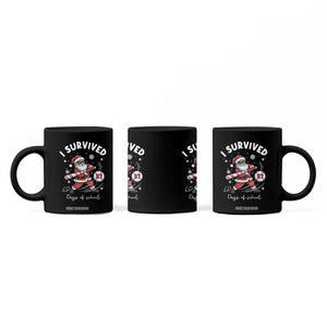 I Survived 67 Days Of School Baseball Santa Coffee Mug Funny Christmas Six Seven Meme - Print Your Wear