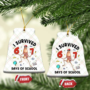 Marcus The Worm 67 Days of School Ceramic Ornament I Survived Funny Six Seven Meme Christmas Vibe TS14 Print Your Wear