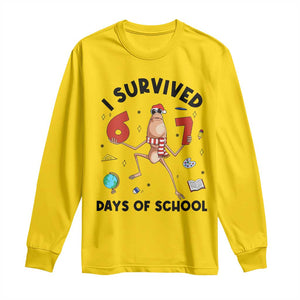 Marcus The Worm 67 Days of School Long Sleeve Shirt I Survived Funny Six Seven Meme Christmas Vibe TS14 Daisy Print Your Wear