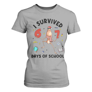 Marcus The Worm 67 Days of School T Shirt For Women I Survived Funny Six Seven Meme Christmas Vibe TS14 Sport Gray Print Your Wear