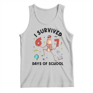 Marcus The Worm 67 Days of School Tank Top I Survived Funny Six Seven Meme Christmas Vibe TS14 Ash Print Your Wear