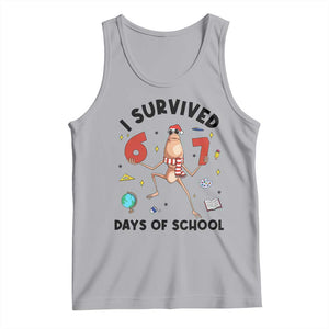 Marcus The Worm 67 Days of School Tank Top I Survived Funny Six Seven Meme Christmas Vibe TS14 Athletic Heather Print Your Wear