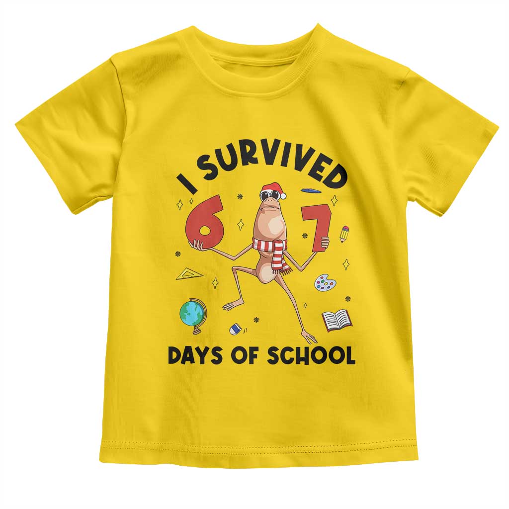 Marcus The Worm 67 Days of School Toddler T Shirt I Survived Funny Six Seven Meme Christmas Vibe TS14 Daisy Print Your Wear