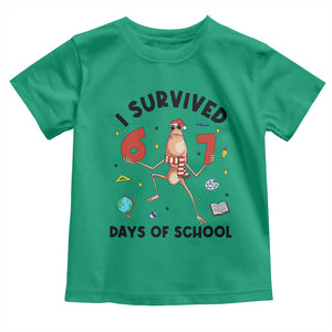 Marcus The Worm 67 Days of School Toddler T Shirt I Survived Funny Six Seven Meme Christmas Vibe TS14 Irish Green Print Your Wear
