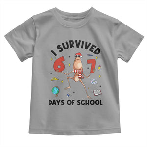 Marcus The Worm 67 Days of School Toddler T Shirt I Survived Funny Six Seven Meme Christmas Vibe TS14 Sport Gray Print Your Wear