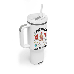 Marcus The Worm 67 Days of School Tumbler With Handle I Survived Funny Six Seven Meme Christmas Vibe - Print Your Wear