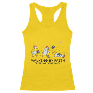 Funny Christian Goose Christmas Racerback Tank Top Walking By Faith Tripping Constantly TS14 Daisy Print Your Wear