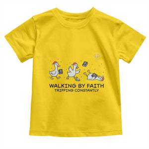 Funny Christian Goose Christmas Toddler T Shirt Walking By Faith Tripping Constantly TS14 Daisy Print Your Wear