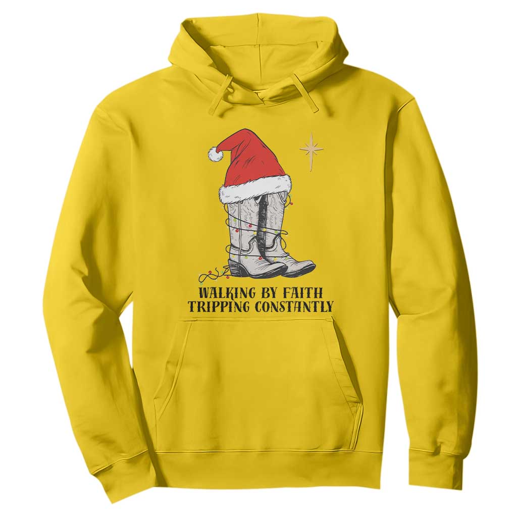 Western Christian Cowboy Hoodie Walking By Faith Tripping Constantly TS14 Daisy Print Your Wear