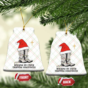 Western Christian Cowboy Ceramic Ornament Walking By Faith Tripping Constantly TS14 Print Your Wear