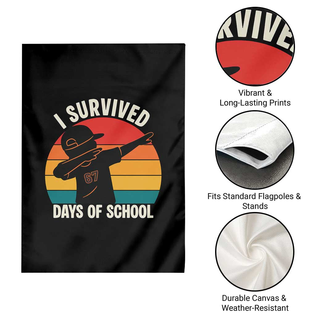 I Survived 67 Days Of School Garden Flag Funny Boys Kids TS14 Print Your Wear