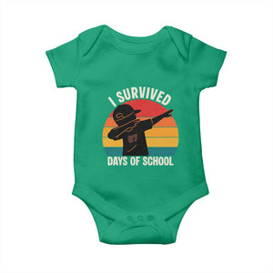 I Survived 67 Days Of School Baby Onesie Funny Boys Kids TS14 Irish Green Print Your Wear
