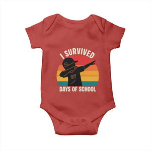 I Survived 67 Days Of School Baby Onesie Funny Boys Kids TS14 Red Print Your Wear