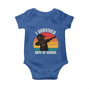 I Survived 67 Days Of School Baby Onesie Funny Boys Kids TS14 Royal Blue Print Your Wear