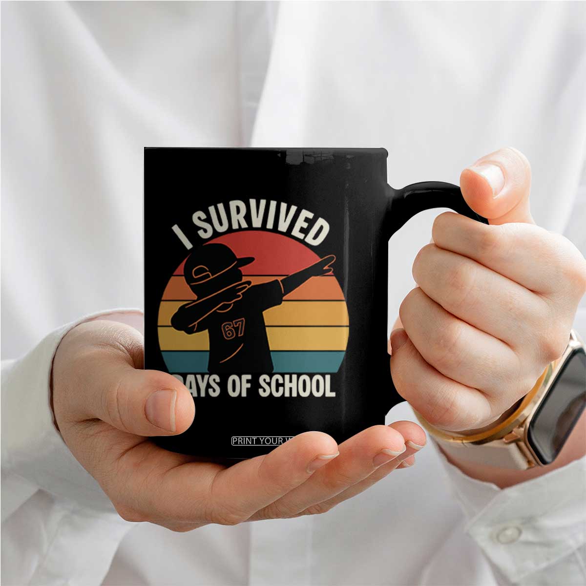 I Survived 67 Days Of School Coffee Mug Funny Boys Kids TS14 Print Your Wear