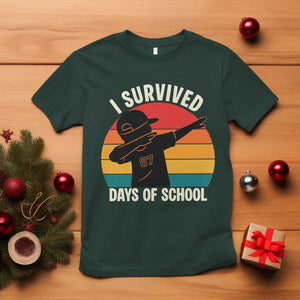 I Survived 67 Days Of School T Shirt Funny Boys Kids TS14 Dark Forest Green Print Your Wear