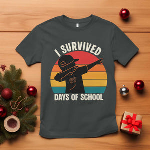 I Survived 67 Days Of School T Shirt Funny Boys Kids TS14 Dark Heather Print Your Wear