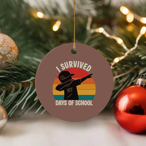 I Survived 67 Days Of School Ceramic Ornament Funny Boys Kids TS14 1pc Mocha Print Your Wear