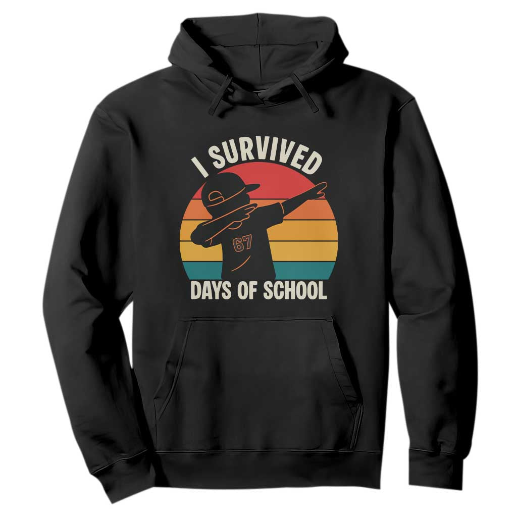 I Survived 67 Days Of School Hoodie Funny Boys Kids TS14 Black Print Your Wear