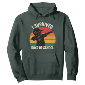 I Survived 67 Days Of School Hoodie Funny Boys Kids TS14 Dark Forest Green Print Your Wear