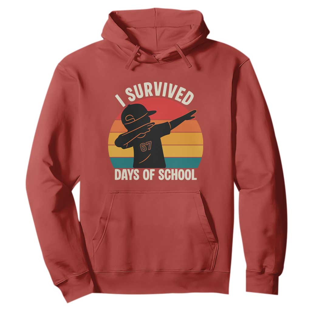 I Survived 67 Days Of School Hoodie Funny Boys Kids TS14 Red Print Your Wear