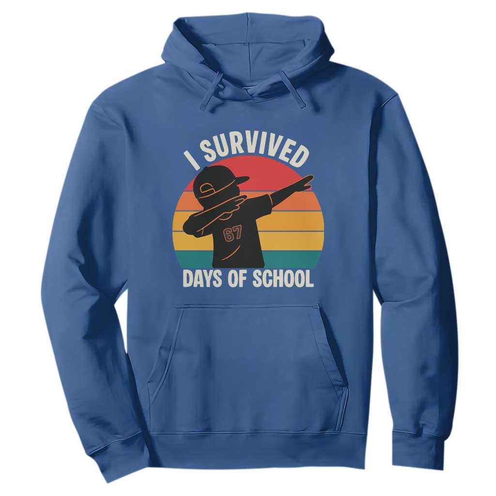 I Survived 67 Days Of School Hoodie Funny Boys Kids TS14 Royal Blue Print Your Wear