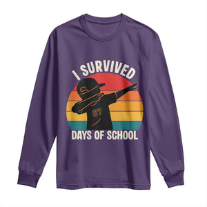I Survived 67 Days Of School Long Sleeve Shirt Funny Boys Kids TS14 Purple Print Your Wear