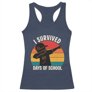 I Survived 67 Days Of School Racerback Tank Top Funny Boys Kids TS14 Navy Print Your Wear