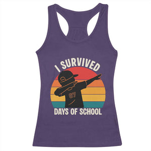 I Survived 67 Days Of School Racerback Tank Top Funny Boys Kids TS14 Purple Print Your Wear