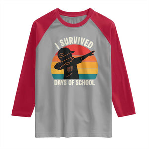 I Survived 67 Days Of School Raglan Shirt Funny Boys Kids TS14 Sport Gray Red Print Your Wear
