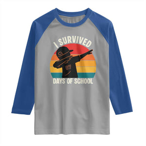 I Survived 67 Days Of School Raglan Shirt Funny Boys Kids TS14 Sport Gray Royal Print Your Wear