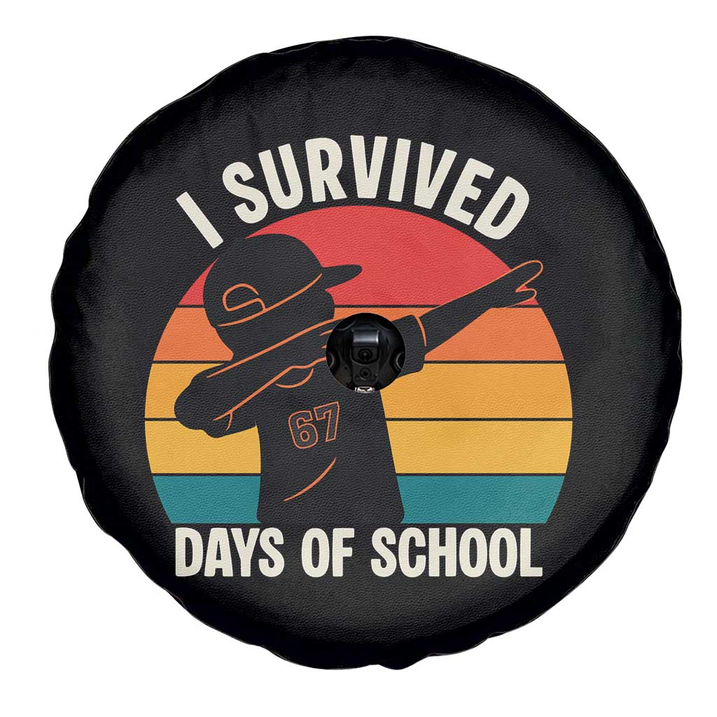 I Survived 67 Days Of School Spare Tire Cover Funny Boys Kids TS14 Print Your Wear