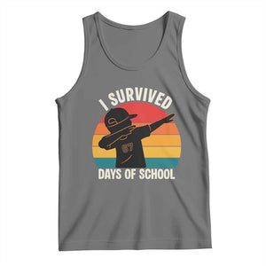 I Survived 67 Days Of School Tank Top Funny Boys Kids TS14 Black Heather Print Your Wear
