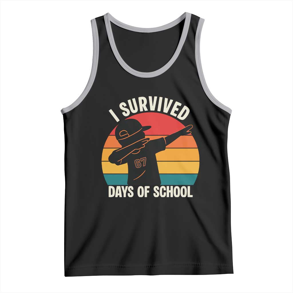 I Survived 67 Days Of School Tank Top Funny Boys Kids TS14 Black Athletic Heather Print Your Wear