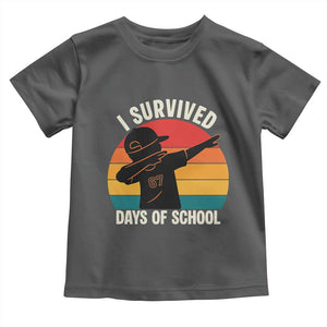 I Survived 67 Days Of School Toddler T Shirt Funny Boys Kids TS14 Dark Heather Print Your Wear