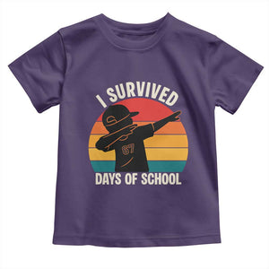 I Survived 67 Days Of School Toddler T Shirt Funny Boys Kids TS14 Purple Print Your Wear