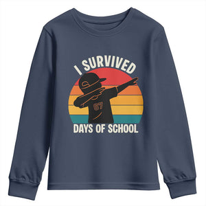 I Survived 67 Days Of School Youth Sweatshirt Funny Boys Kids TS14 Navy Print Your Wear