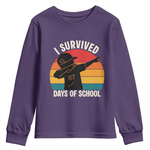 I Survived 67 Days Of School Youth Sweatshirt Funny Boys Kids TS14 Purple Print Your Wear