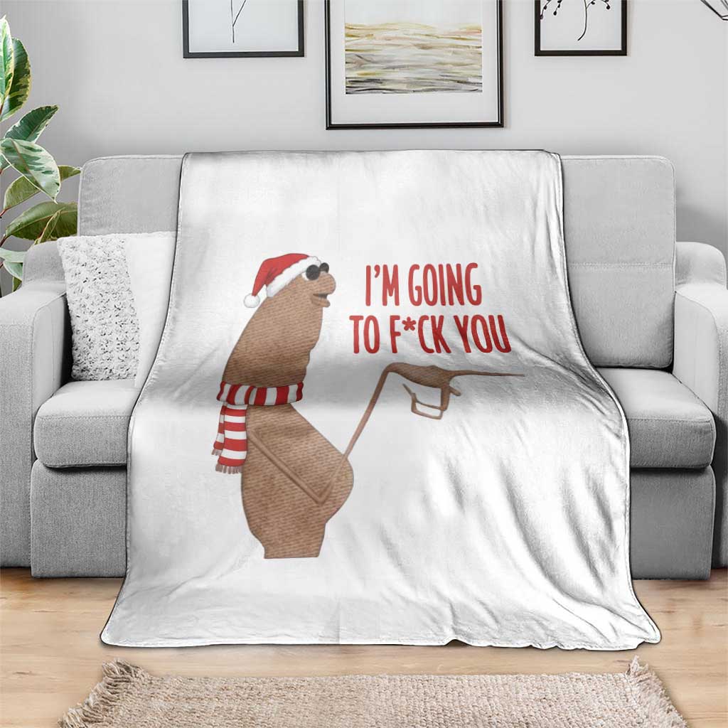 Marcus The Worm Christmas Meme Throw Blanket I Am Going To Fck You TS14 Print Your Wear