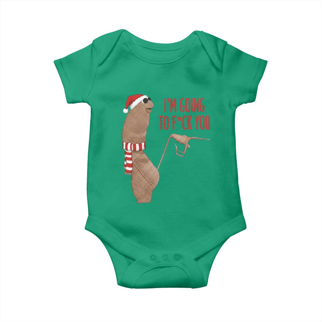 Marcus The Worm Christmas Meme Baby Onesie I Am Going To Fck You TS14 Irish Green Print Your Wear