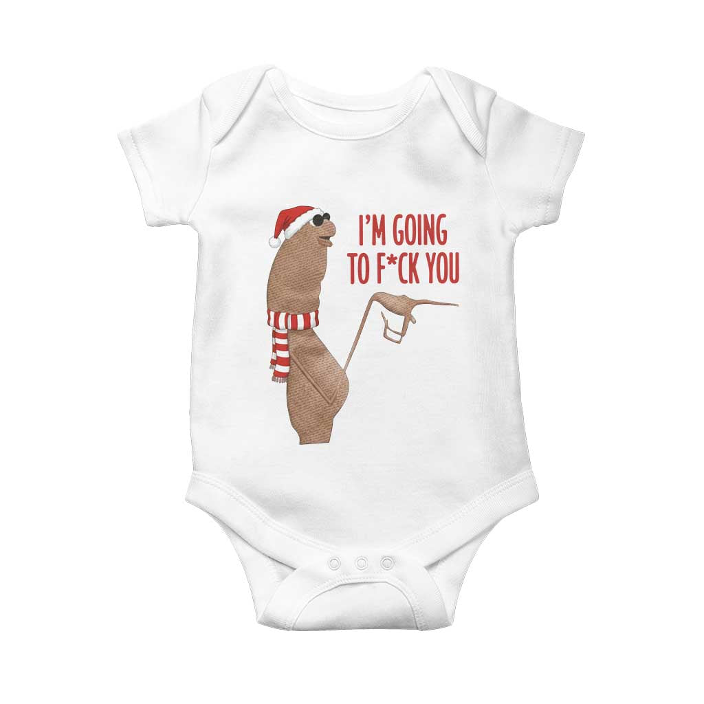 Marcus The Worm Christmas Meme Baby Onesie I Am Going To Fck You TS14 White Print Your Wear