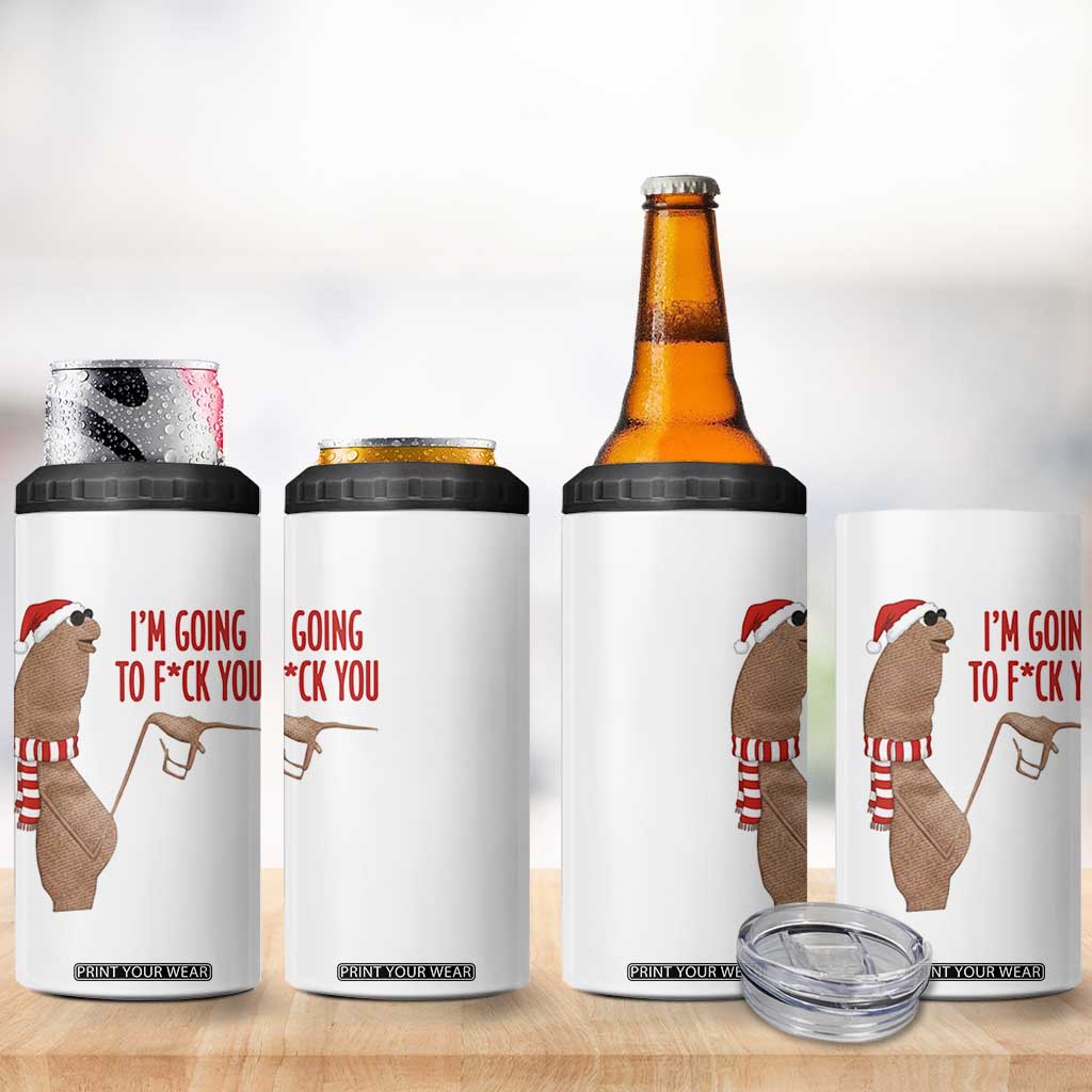 Marcus The Worm Christmas Meme 4 in 1 Can Cooler Tumbler I Am Going To Fck You TS14 Print Your Wear