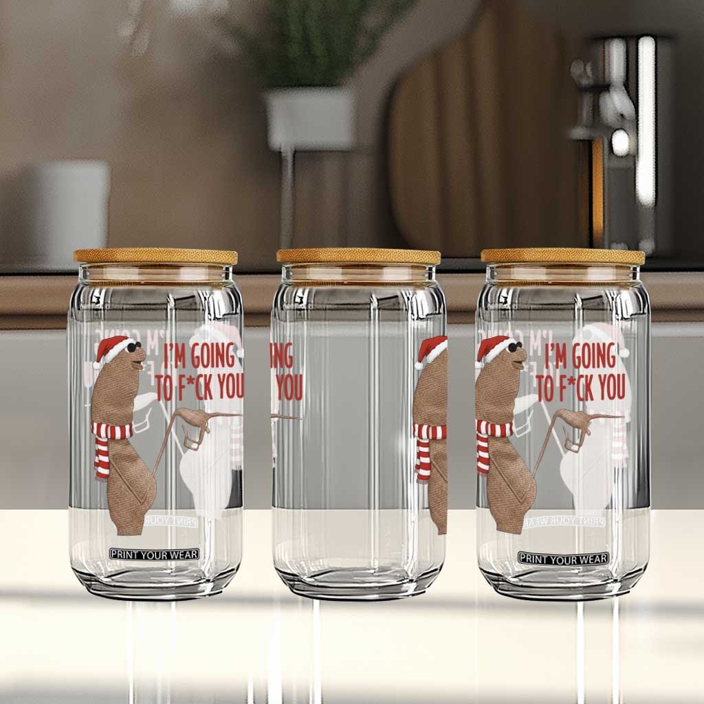 Marcus The Worm Christmas Meme Glass Can I Am Going To Fck You - Print Your Wear