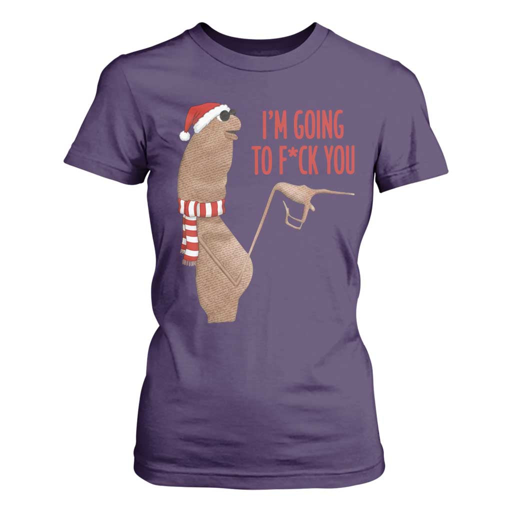 Marcus The Worm Christmas Meme T Shirt For Women I Am Going To Fck You TS14 Purple Print Your Wear